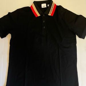 Burberry Logo Detail Cotton Piqué Polo Shirt